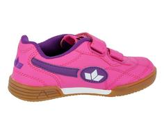 Rückansicht von LICO Indoorschuh Hallenschuhe Kinder pink/lila/weiss