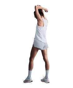 Rückansicht von Nike AeroSwift ADV Running Tanktop Damen Laufshirt Damen weissschwarz