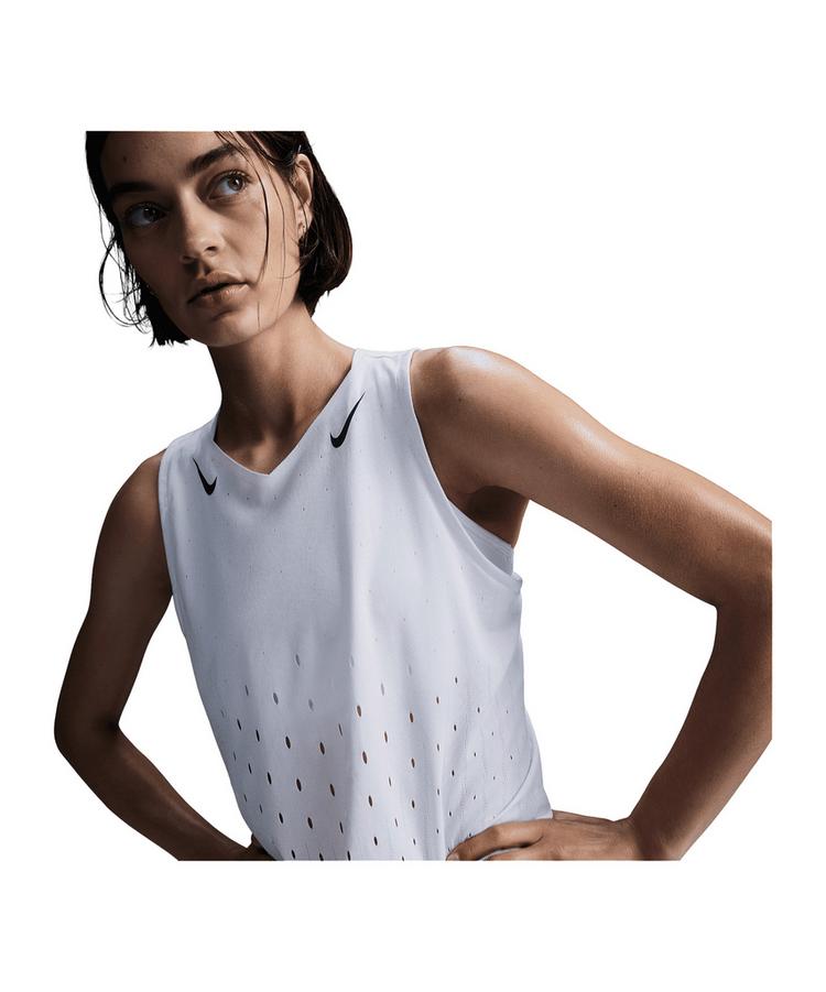 Nike Nike AeroSwift ADV Running Tanktop Damen Laufshirt Damen - weissschwarz - 0 | SportScheck