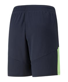 Rückansicht von PUMA individualFINAL Fastest Short Kids Fu&szlig;ballshorts Kinder blaugelb