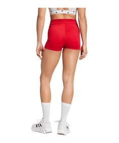 Rückansicht von adidas Short Damen Laufhose Damen rot