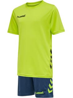 hummel hmlPROMO KIDS DUO SET Trainingsanzug Kinder LIME PUNCH/DARK DENIM