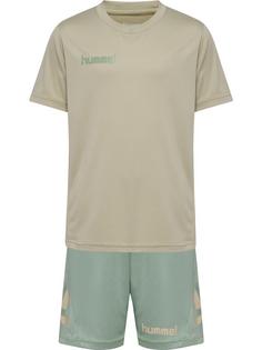 hummel hmlPROMO KIDS DUO SET Trainingsanzug Kinder ABBEY STONE/ICEBERG GREEN