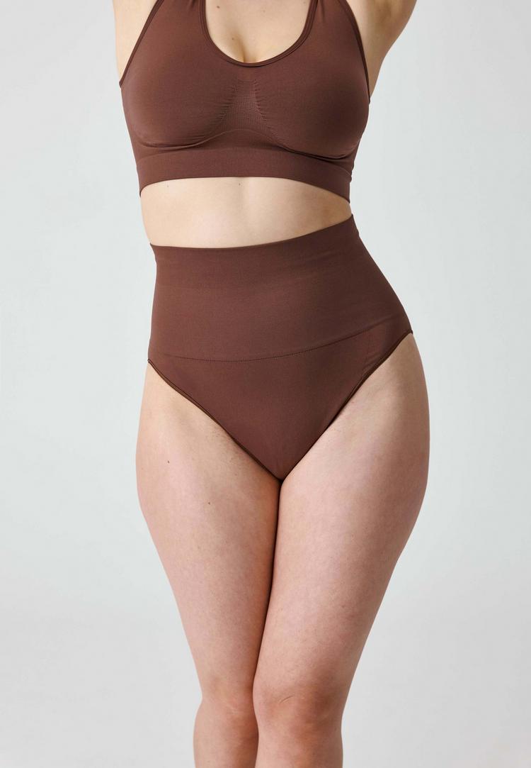 Snocks Snocks Shaping High Waist Slip Unterhose Damen - Braun - 3 | SportScheck