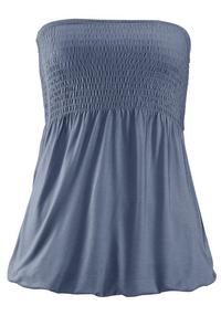 Lascana Bandeautop Bandeautop Damen - rauchblau