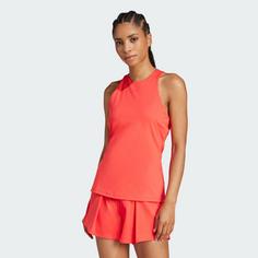 Rückansicht von adidas Tennis Climacool Y-Tanktop Funktionstank Damen Semi Lucid Red