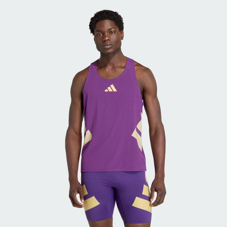 adidas adidas Adizero Road to Records Singlet Funktionstank Herren - Tribe Purple - 0 | SportScheck