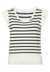 Lascana Stricktop Spaghettitop Damen - creme-schwarz gestreift
