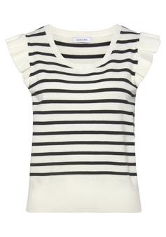 Lascana Stricktop Spaghettitop Damen creme-schwarz gestreift