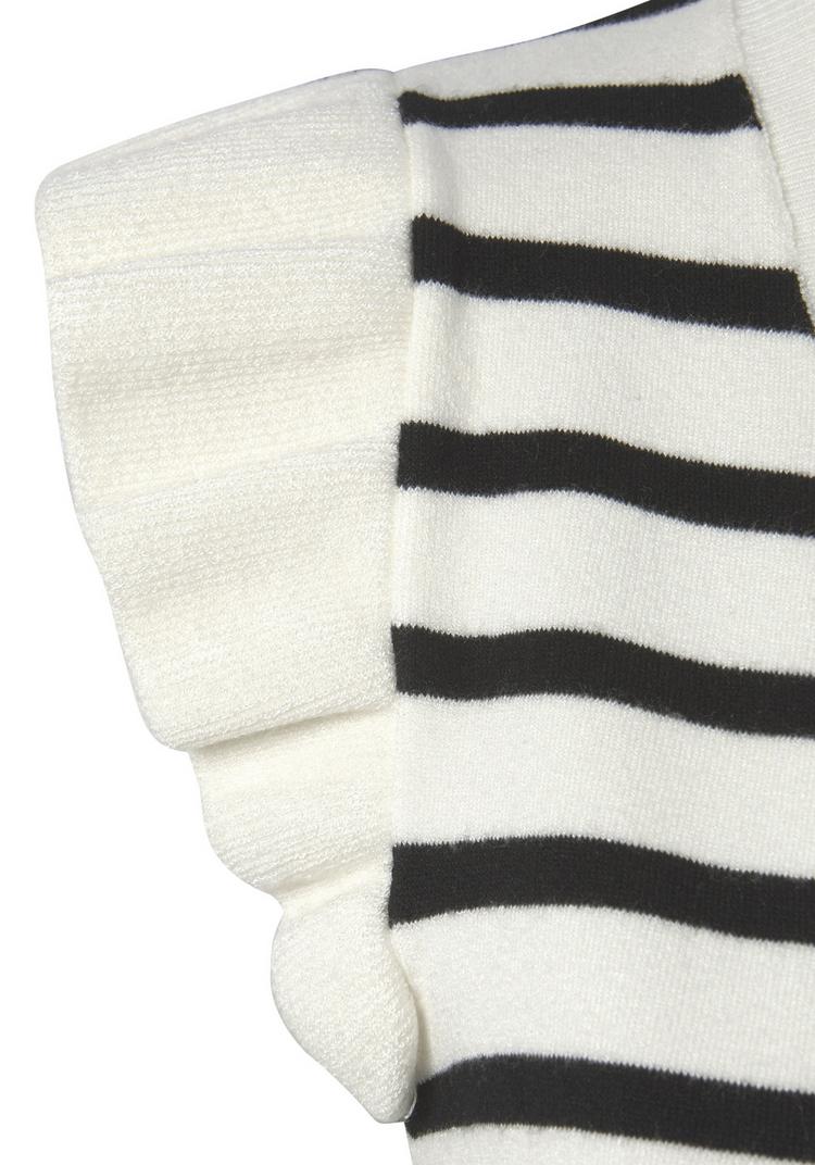 Lascana Lascana Stricktop Spaghettitop Damen - creme-schwarz gestreift - 1 | SportScheck