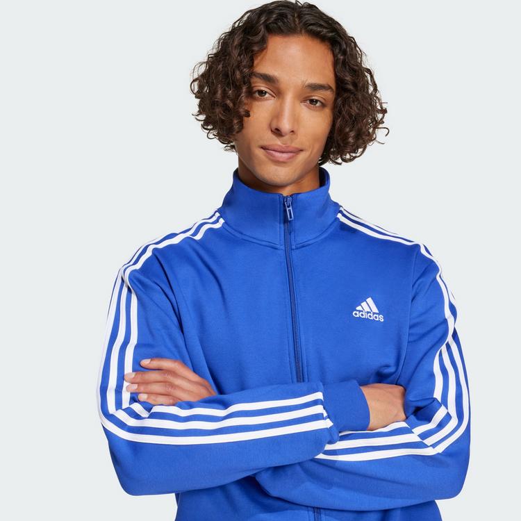 adidas adidas Basic 3-Streifen Trainingsanzug Trainingsanzug Herren - Semi Lucid Blue - 1 | SportScheck
