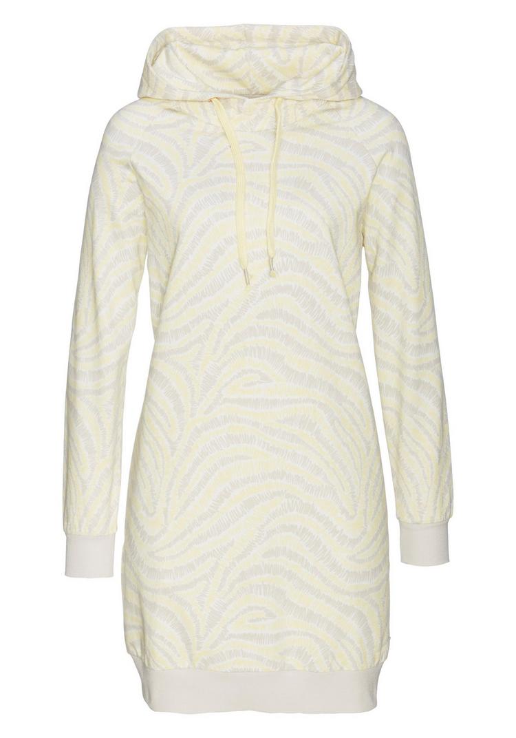 Lascana Lascana Sweatkleid Jerseykleid Damen - hellgelb-hellgrau-gemustert - 0 | SportScheck