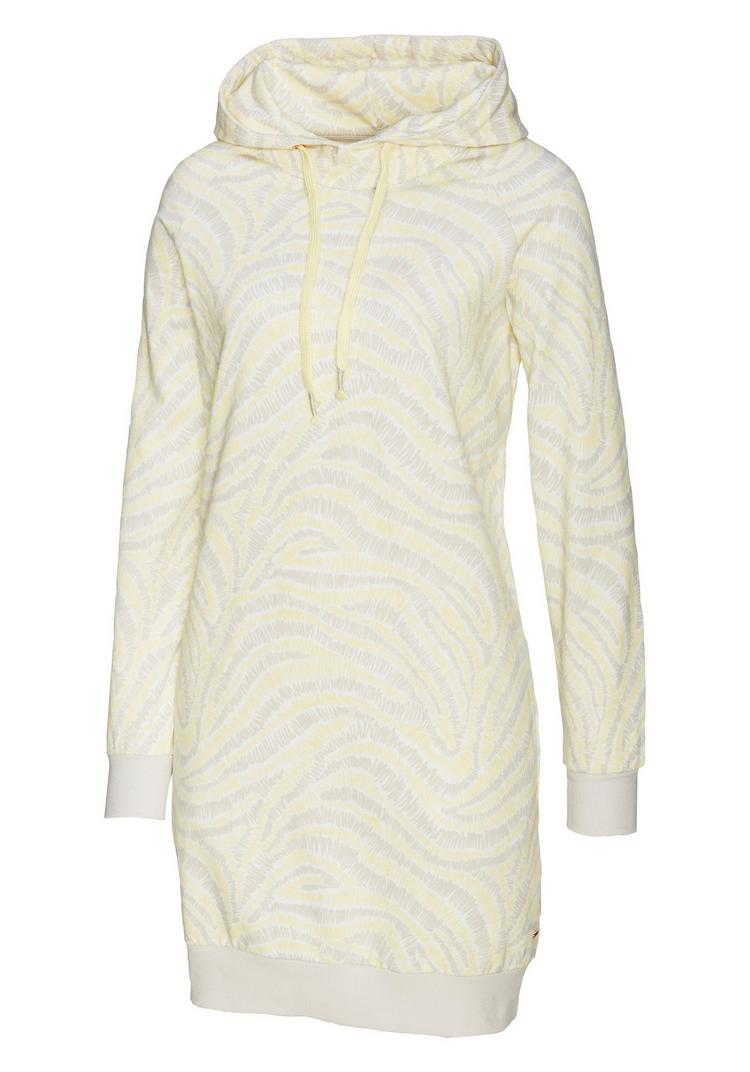 Lascana Lascana Sweatkleid Jerseykleid Damen - hellgelb-hellgrau-gemustert - 0 | SportScheck