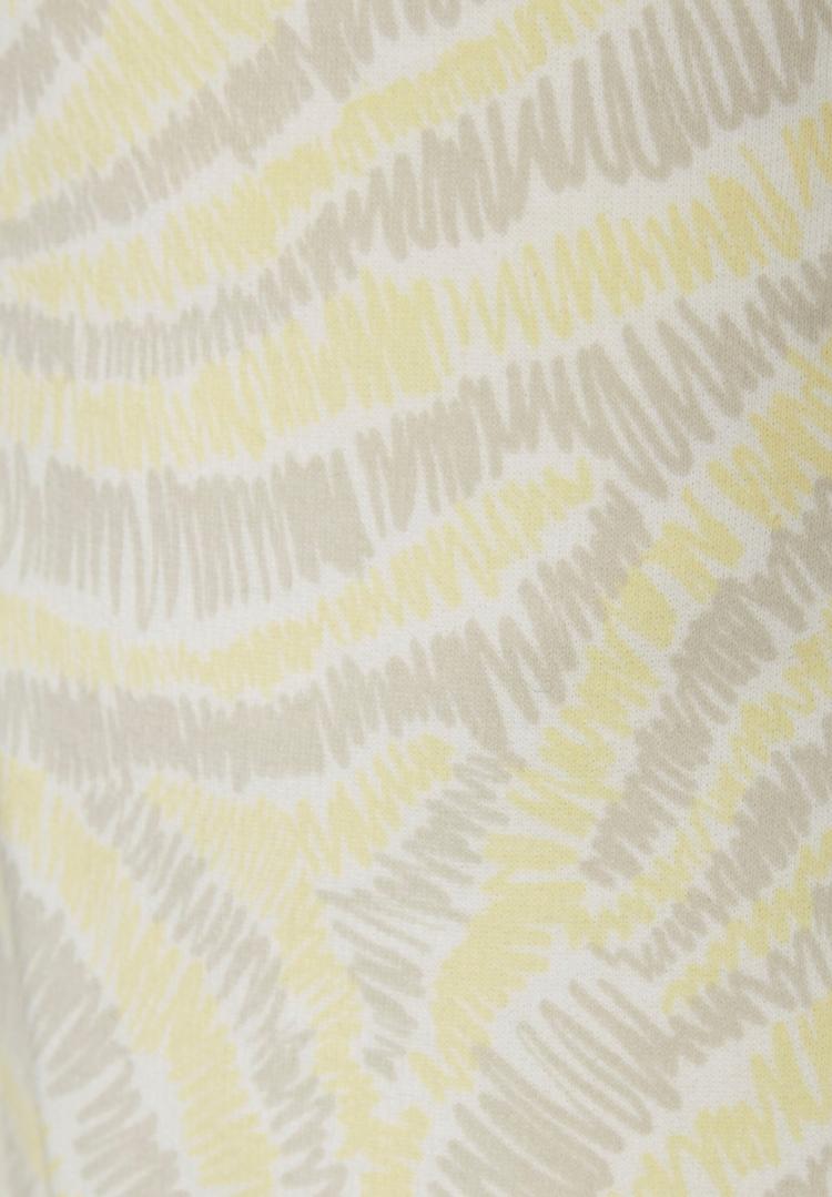 Lascana Lascana Sweatkleid Jerseykleid Damen - hellgelb-hellgrau-gemustert - 2 | SportScheck