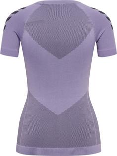Rückansicht von hummel HUMMEL FIRST SEAMLESS JERSEY S/S W Funktionsshirt Damen LAVENDER MELANGE