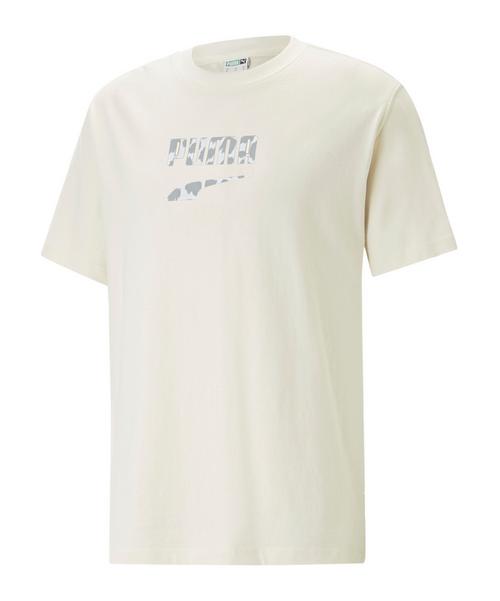 PUMA Downtown Logo Graphic T-Shirt Wei&szlig; T-Shirt Herren