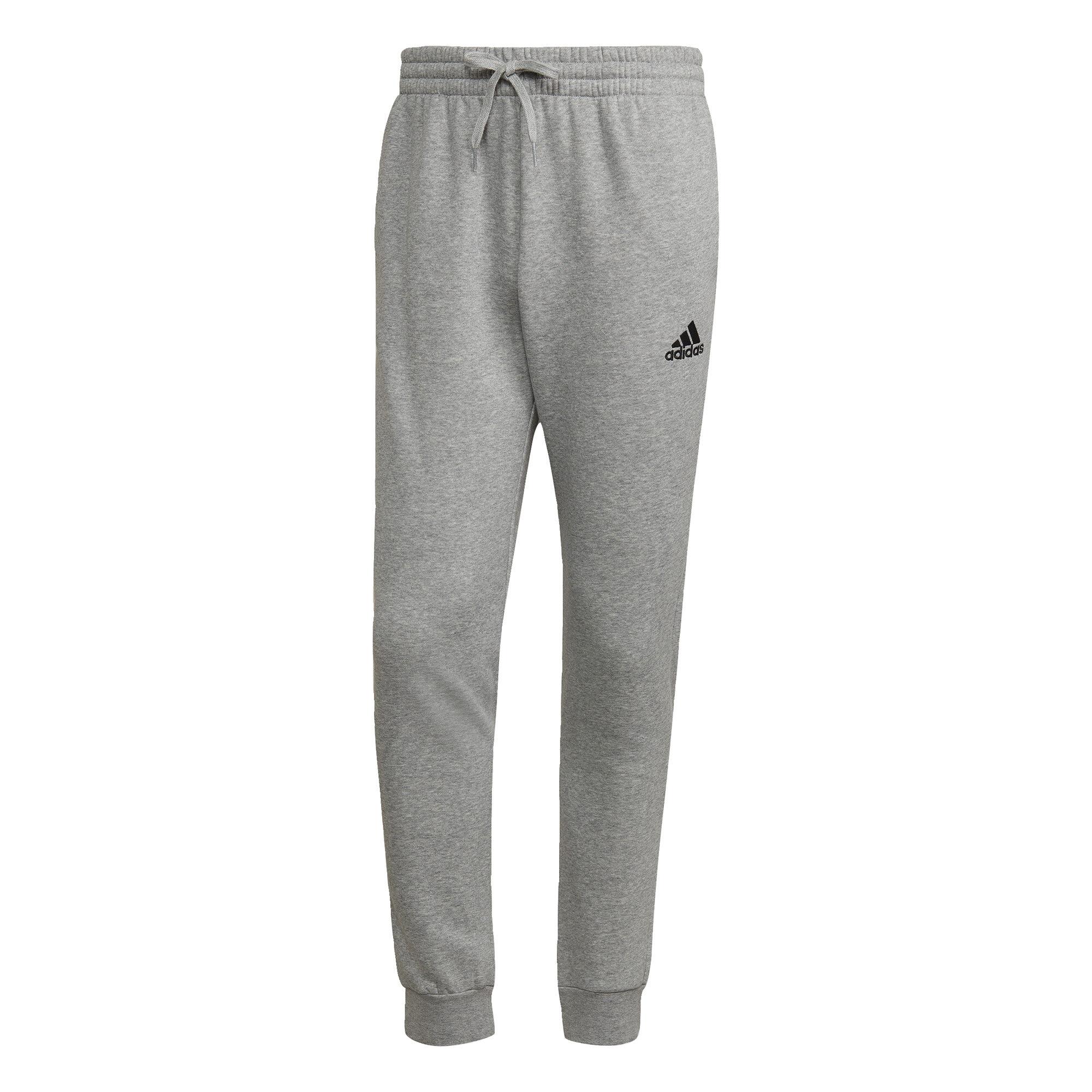 adidas Essentials Fleece Regular Tapered Hose Trainingshose Herren - Medium Grey Heather / Black
