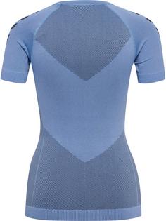 Rückansicht von hummel HUMMEL FIRST SEAMLESS JERSEY S/S W Funktionsshirt Damen BEL AIR BLUE