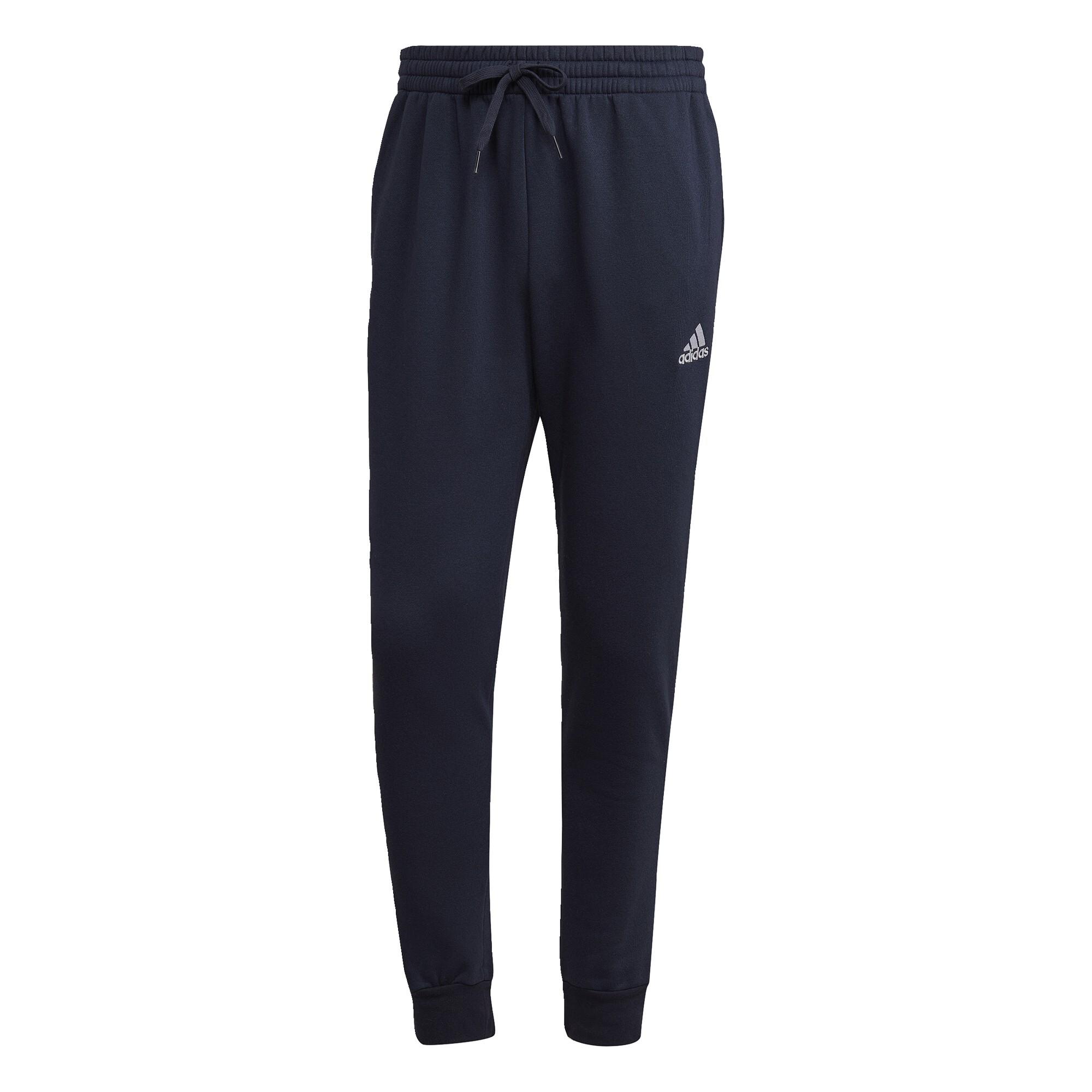 adidas Essentials Fleece Regular Tapered Hose Trainingshose Herren - Legend Ink / White