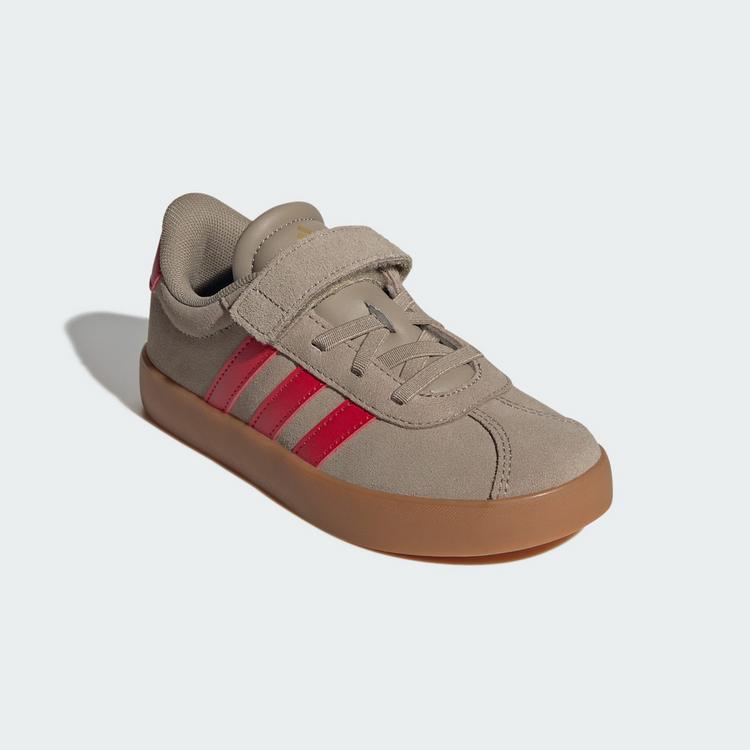 adidas adidas VL Court 3.0 Schuh Sneaker Kinder - Blanch Cargo / Pure Ruby / Gold Metallic - 3 | SportScheck