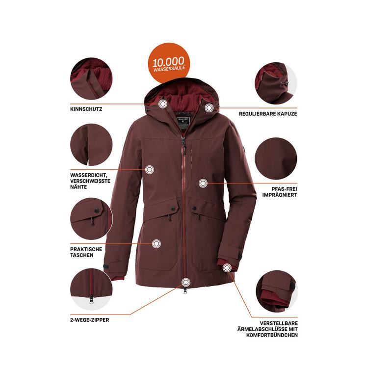 KILLTEC KILLTEC KOW 16 WMN PRK Funktionsmantel Damen - Rot4518 - 4 | SportScheck