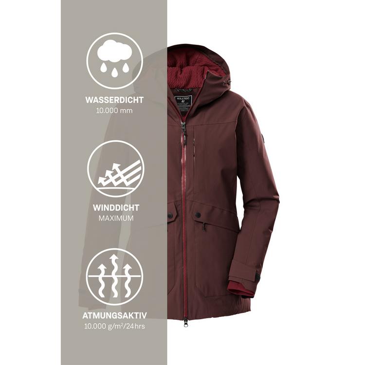 KILLTEC KILLTEC KOW 16 WMN PRK Funktionsmantel Damen - Rot4518 - 5 | SportScheck