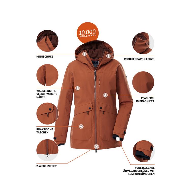 KILLTEC KILLTEC KOW 16 WMN PRK Funktionsmantel Damen - Braun592 - 4 | SportScheck