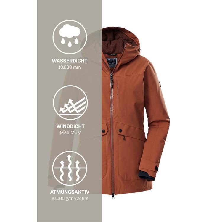 KILLTEC KILLTEC KOW 16 WMN PRK Funktionsmantel Damen - Braun592 - 5 | SportScheck