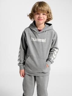Rückansicht von hummel Hoodie Kinder GREY MELANGE
