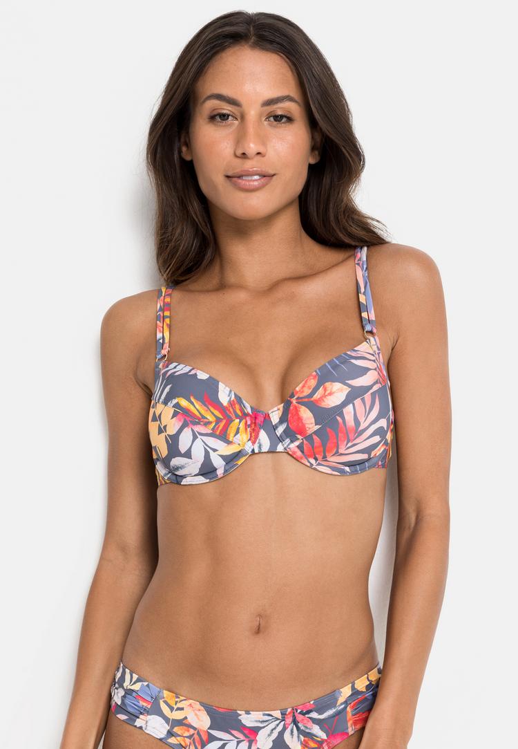 Vivance Vivance B&uuml;gel-Bikini-Top Bikini Oberteil Damen - grau-bedruckt - 0 | SportScheck