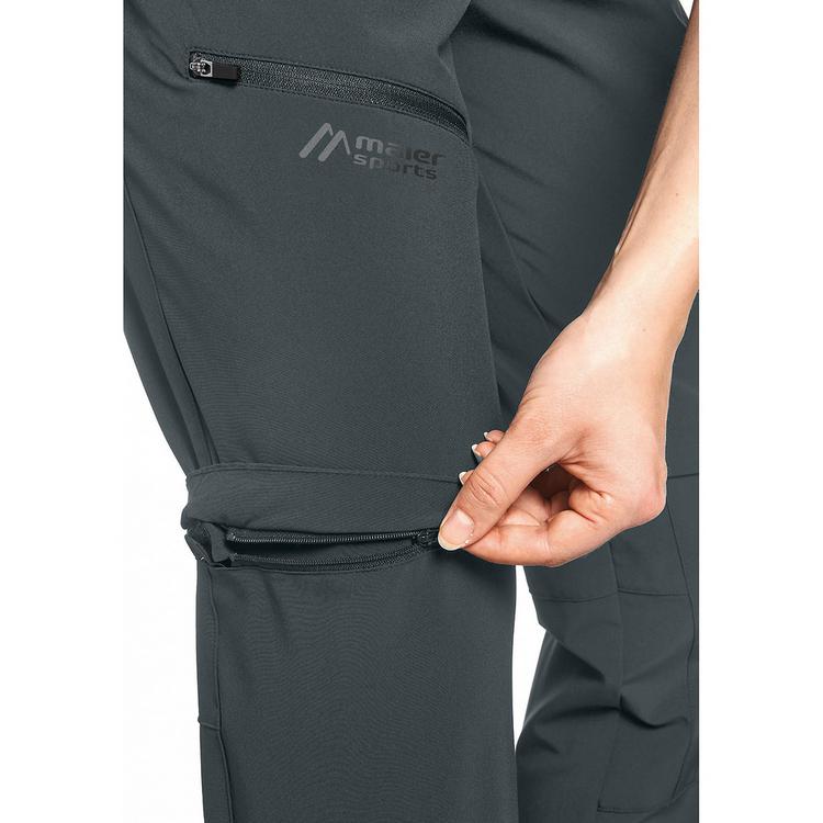 Maier Sports Maier Sports Latit Zip Trekkinghose Damen - Anthrazit - 6 | SportScheck