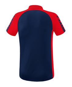 Rückansicht von Erima Six Wings Poloshirt Poloshirt Herren blaurot