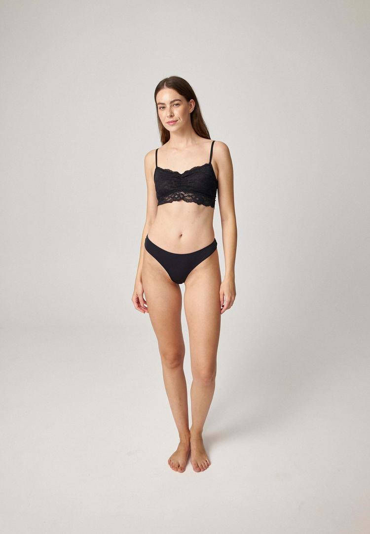 Snocks Snocks Seamless Tanga mit Spitze Unterhose Damen - Schwarz - 0 | SportScheck