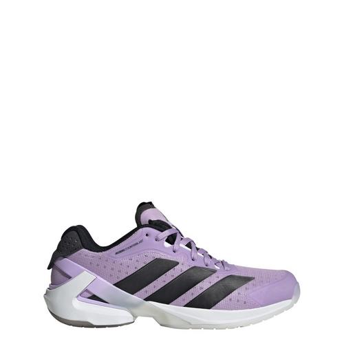 Rückansicht von adidas Adizero Counterblast Hallenschuh Hallenschuhe Damen Cloud White / Core Black / Powder Plum