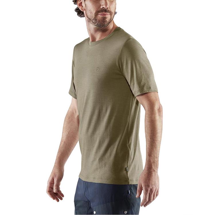 FJ&Auml;LLR&Auml;VEN FJ&Auml;LLR&Auml;VEN Abisko Wool T-Shirt Herren - Oliv - 4 | SportScheck