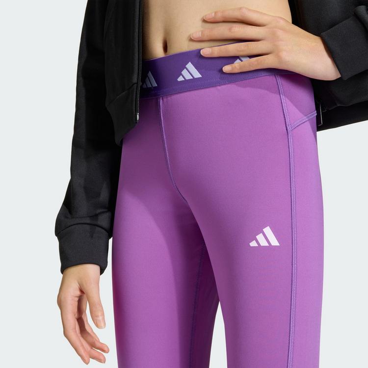 adidas adidas TECHFIT Kids 7/8-Leggings Tights Kinder - Active Purple / White - 0 | SportScheck