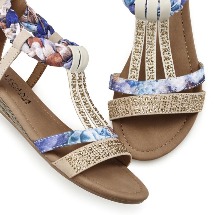 Lascana Lascana Sandale Sandalen Damen - beige - blau - 6 | SportScheck