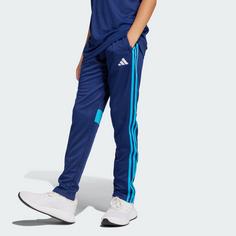 Rückansicht von adidas Tiro 25 Essentials Kids Trainingshose Trainingshose Kinder Dark Blue / Shock Cyan / White