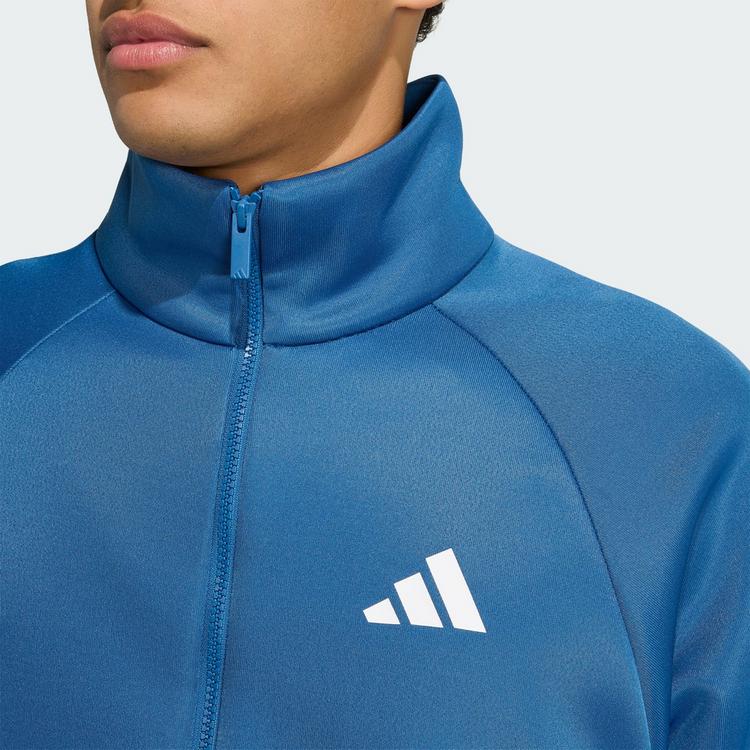 adidas adidas Stadium Trainingsjacke Trainingsanzug Herren - Dusky Petrol / White / Ray Blue - 0 | SportScheck