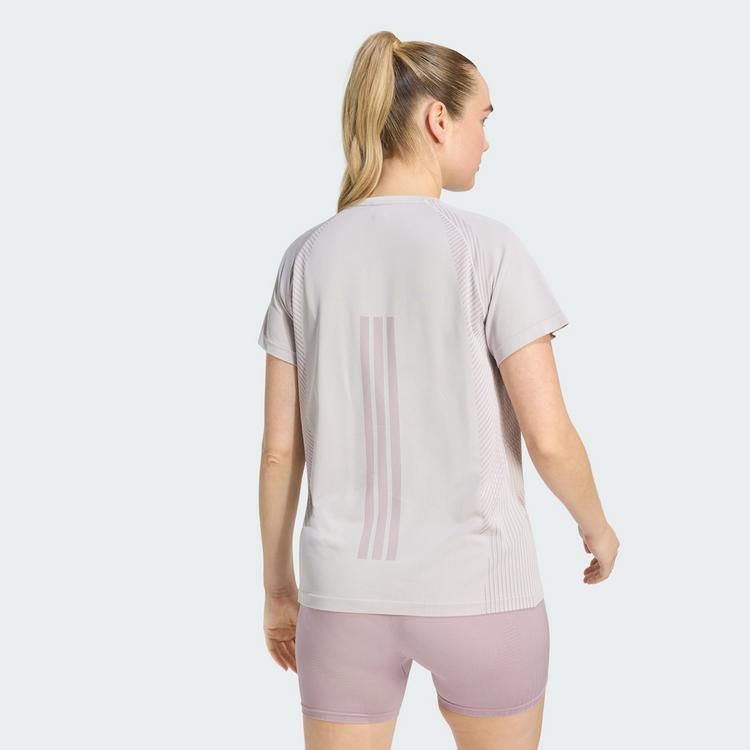 adidas adidas T-Shirt, nahtlos, gestrickt Funktionsshirt Damen - Ice Purple / Preloved Fig - 1 | SportScheck