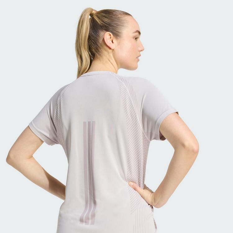 adidas adidas T-Shirt, nahtlos, gestrickt Funktionsshirt Damen - Ice Purple / Preloved Fig - 1 | SportScheck