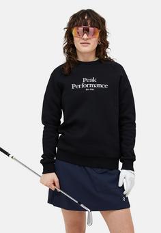Rückansicht von Peak Performance W Original Crew Sweatshirt Damen black