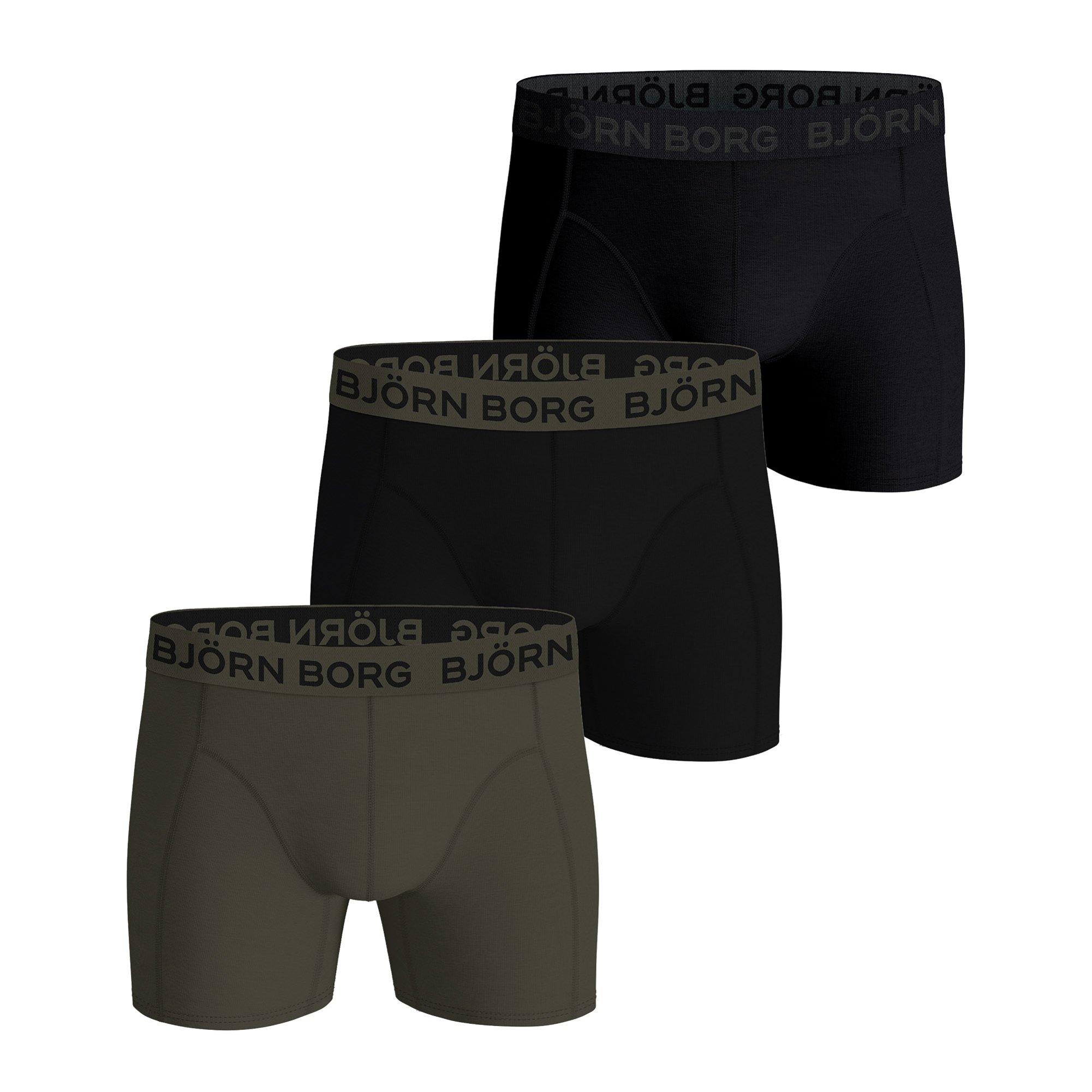 Bj&ouml;rn Borg Boxershort Unterhose Herren - Schwarz/Gr&uuml;n