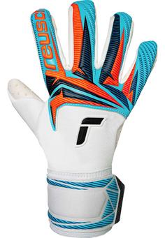 Rückansicht von Reusch Attrakt SpeedBump Torwarthandschuhe 1080 white/light blue