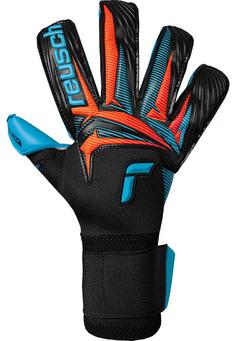 Rückansicht von Reusch Attrakt Aqua Evolution Torwarthandschuhe 7126 blck/shock orng/aqua blu