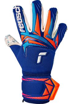 Rückansicht von Reusch Attrakt Fusion Guardian Junior Torwarthandschuhe 4126 sharp blu/wht/shock orng