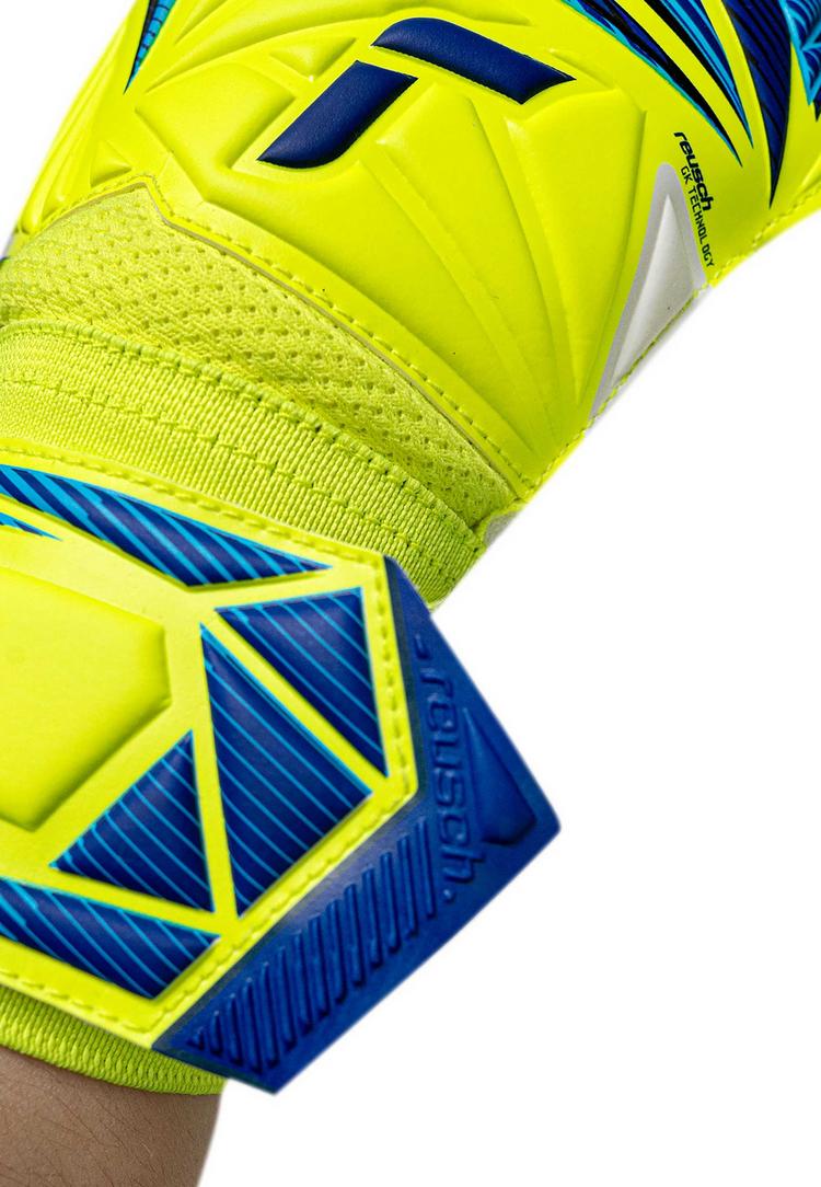 Reusch Reusch Attrakt Solid Torwarthandschuhe - 2005 safe yellw/sharp blue - 4 | SportScheck