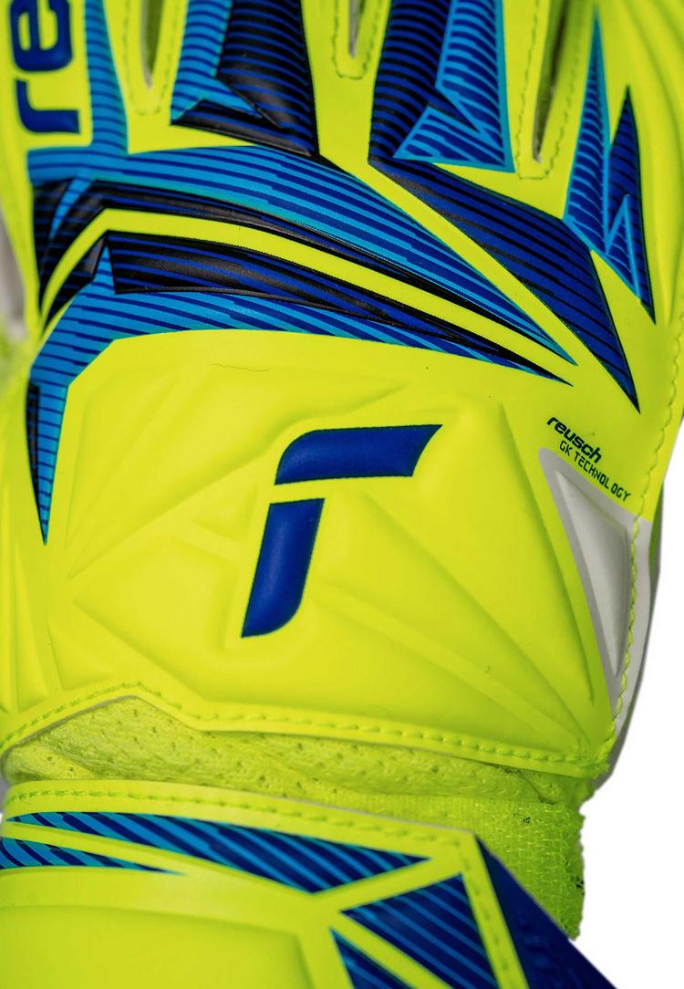 Reusch Reusch Attrakt Solid Junior Torwarthandschuhe - 2005 safe yellw/sharp blue - 4 | SportScheck