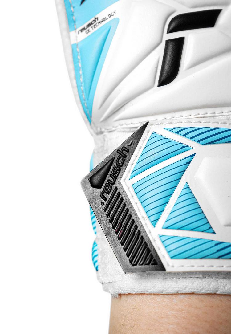 Reusch Reusch Attrakt Solid Junior Torwarthandschuhe - 1080 white/light blue - 4 | SportScheck