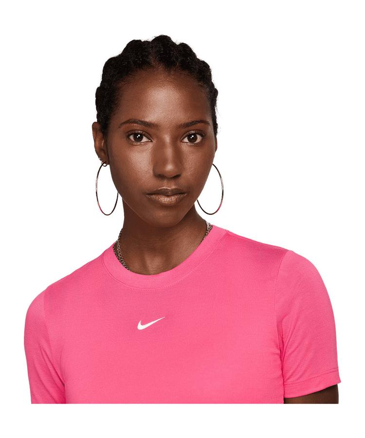 Nike Nike Essential SLM Crop T-Shirt Damen T-Shirt Damen - rosaweiss - 0 | SportScheck